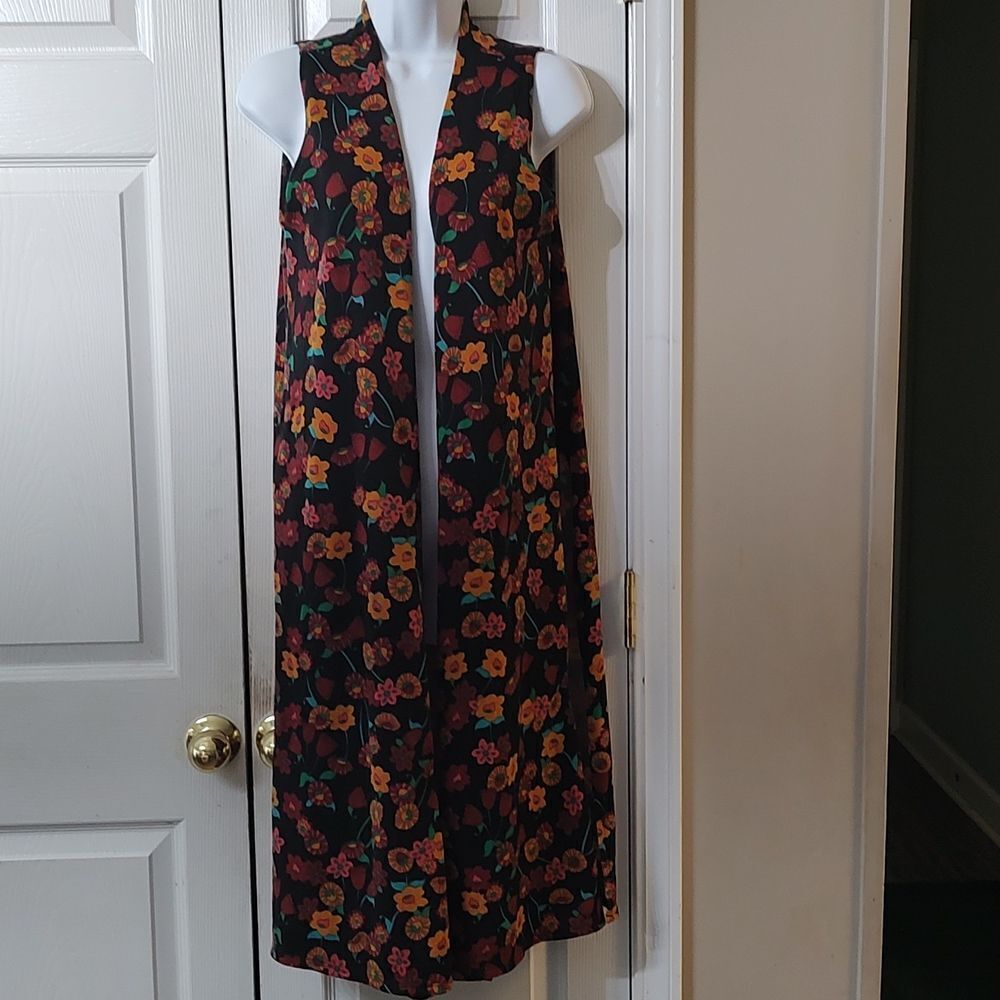 Lularoe  open from sleeveless cardigan duster  Sz  S